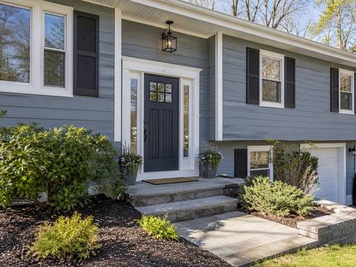 Finished exterior door and trim detail — Connecticut residential design inspiration